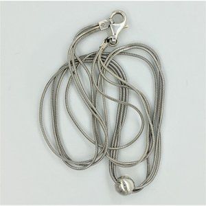 925 STERLING SILPADA Thoreau 3 strand necklace VINTAGE w/patina  16"